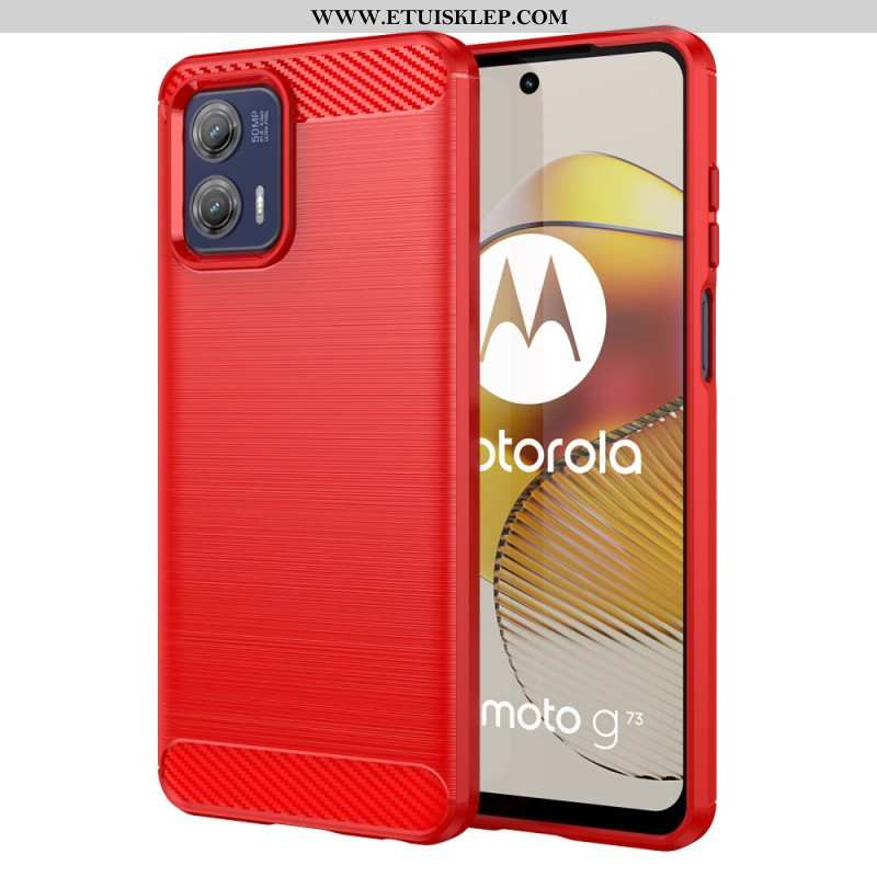 Etui do Moto G73 5G Szczotkowane Włókno Węglowe